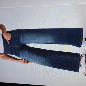 LARGE. TALL.   HALARA FLEX BAGGY WIDE LEG DISTRESSED JEANS